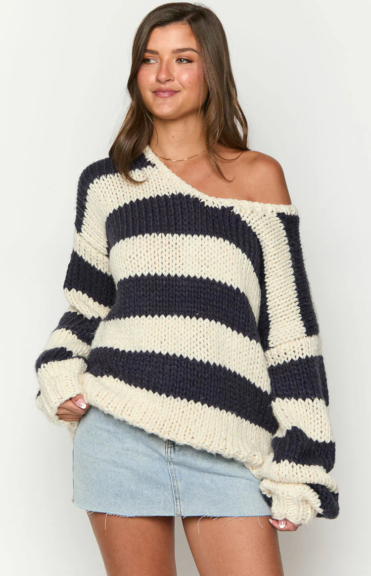 Belle Striped Knit Sweater