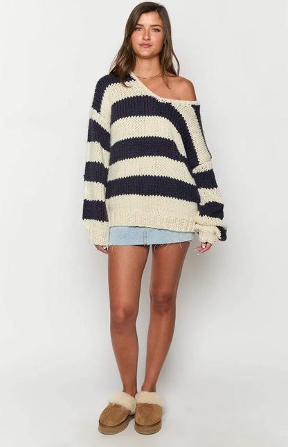 Belle Striped Knit Sweater