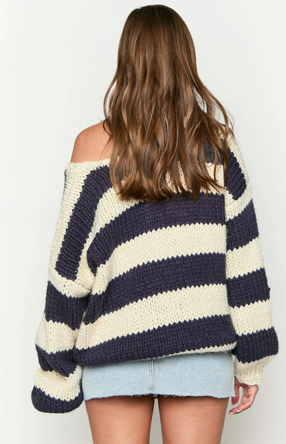 Belle Striped Knit Sweater